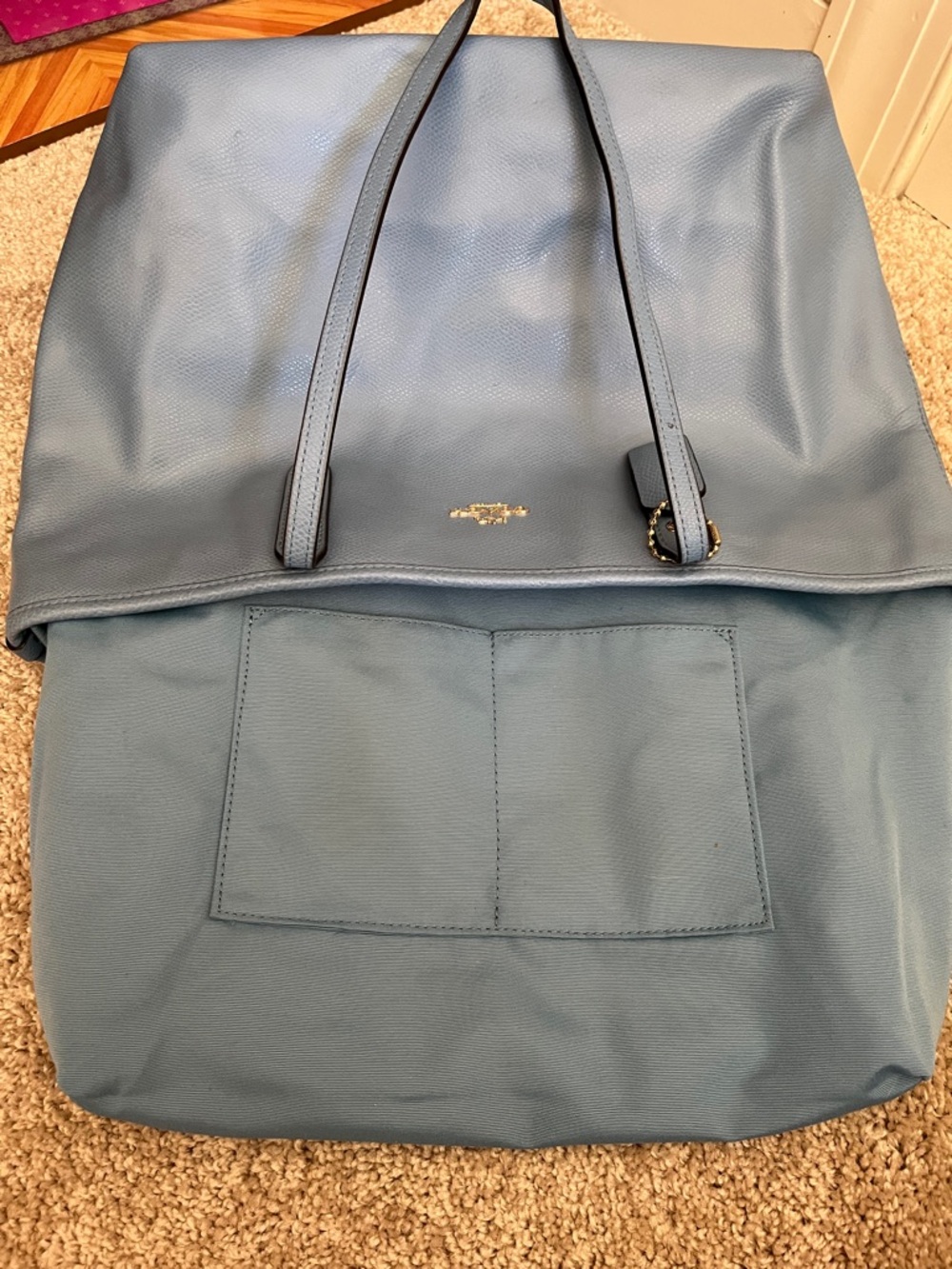 Coach City Zip Pebbled Leather Tote Gold Hardware Hangtag 2015 - Picture 12 of 17